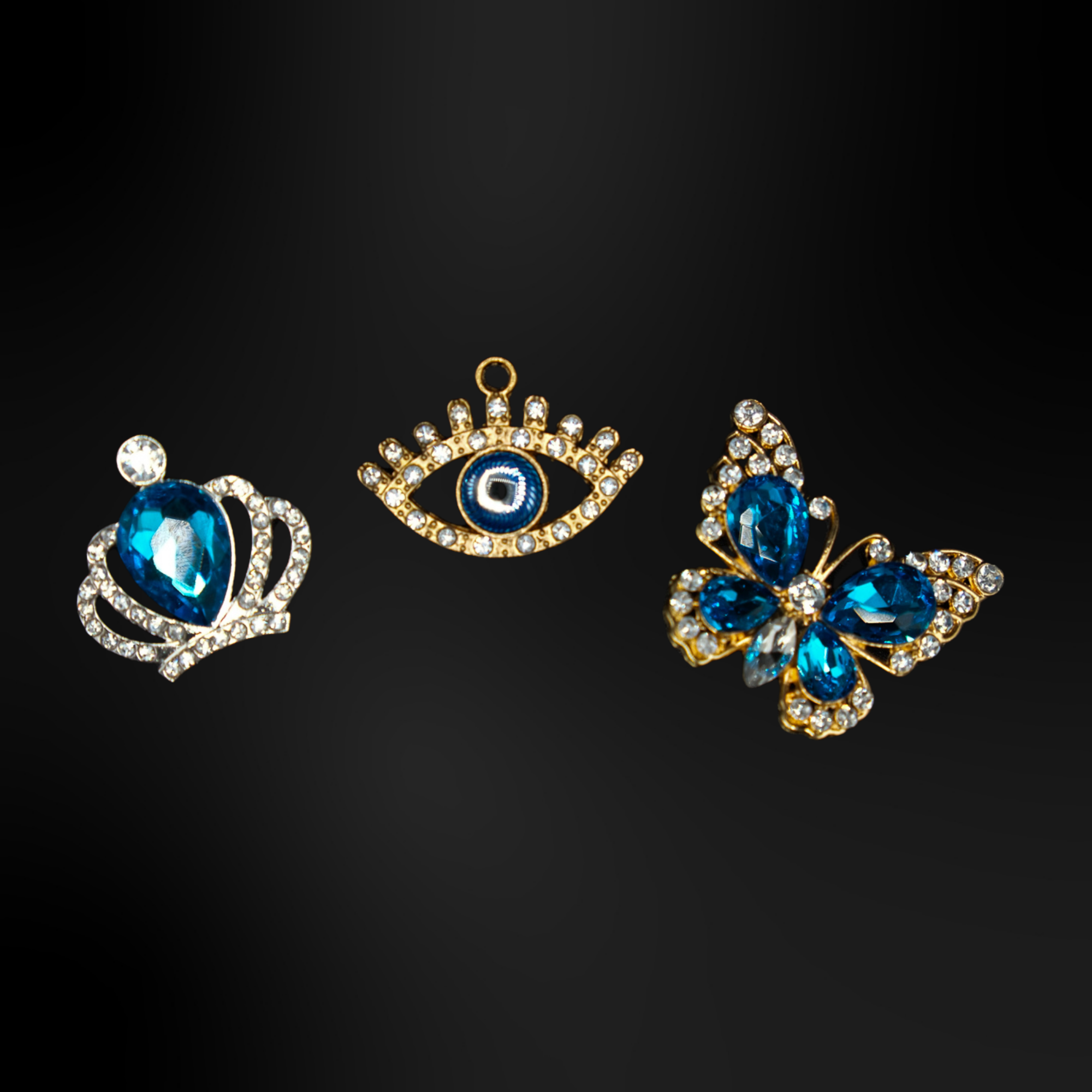 Pin's pour Clogs - Métalliques Bleus