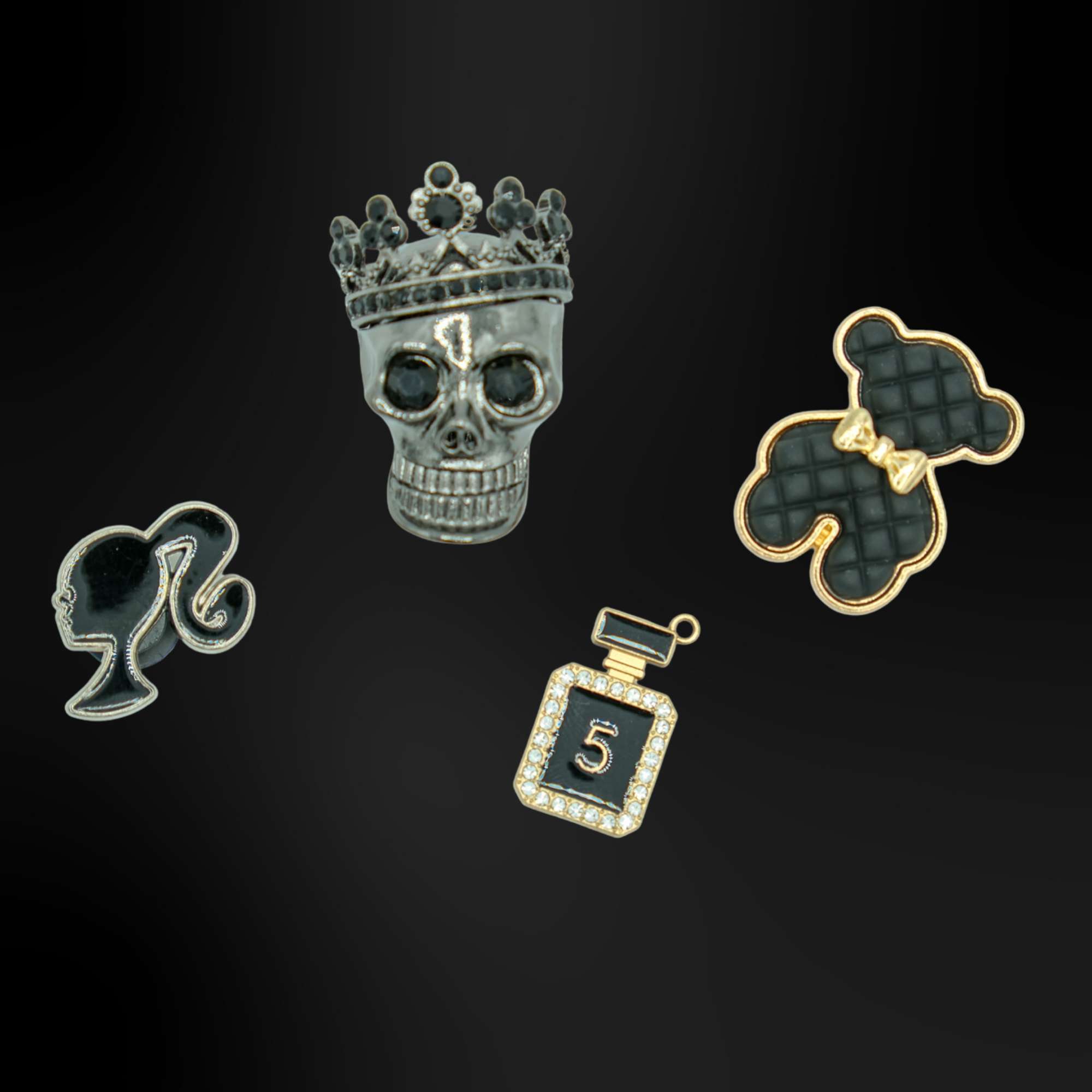 Pin's pour Clogs - Metalliques Noirs