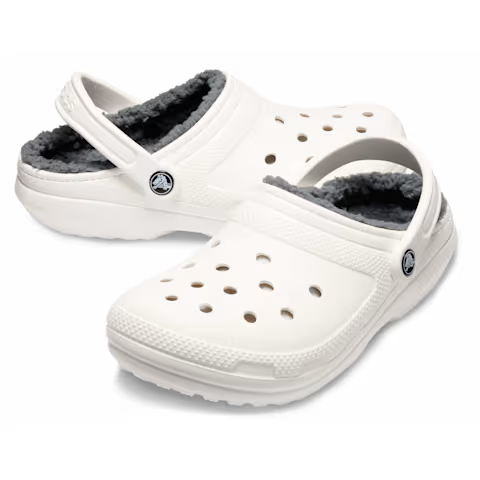 Sabot Crocs à Fourrure Blanche
