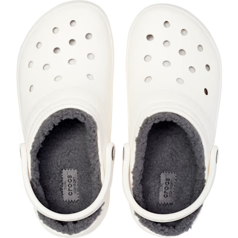 Sabot Crocs à Fourrure Blanche