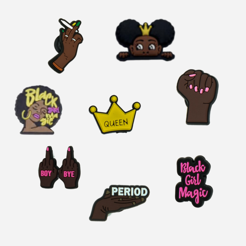 Pin's pour Clogs - Black Power Girl