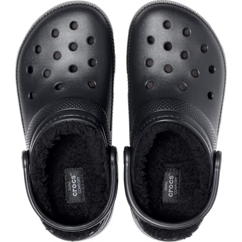 Sabot Crocs à Fourrure Noir