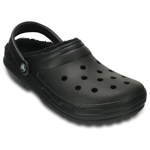 Sabot Crocs à Fourrure Noir
