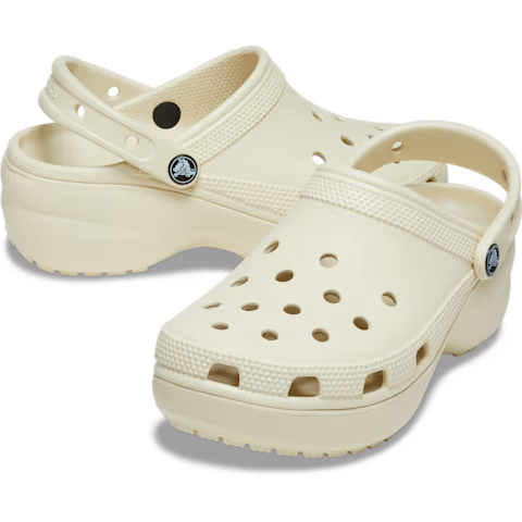 Sabot Crocs à Plateforme Beige