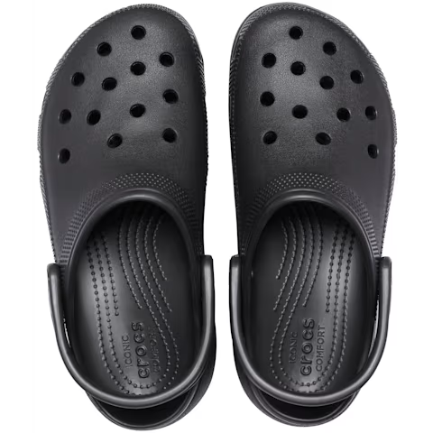 Sabot Crocs à Plateforme Noire
