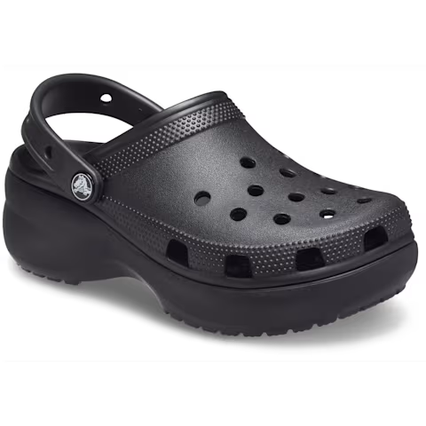 Sabot Crocs à Plateforme Noire