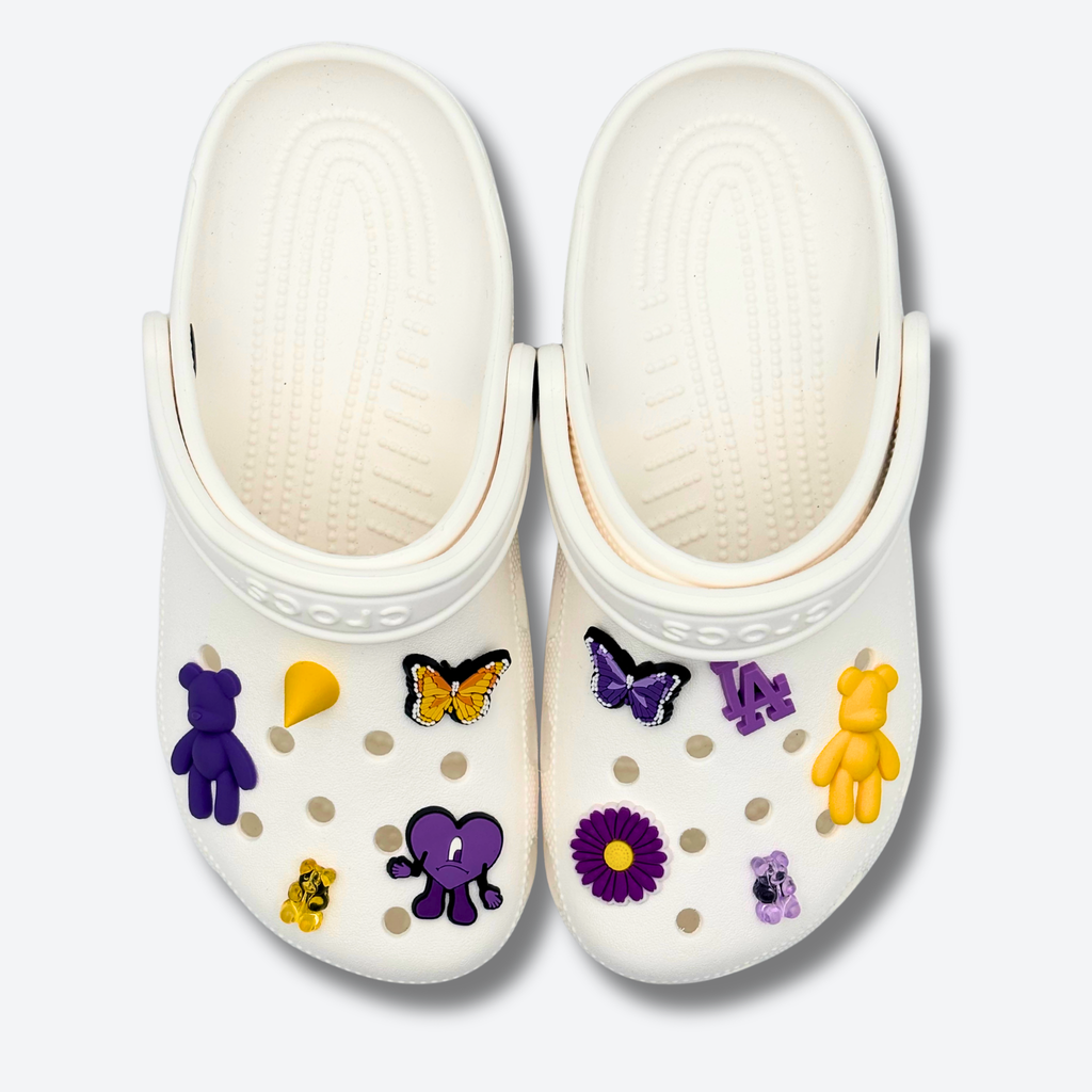 Pack 10 Pins - Purple and Yellow